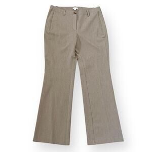 J Jill Ponte Pants Trousers 10 Beige Neutral Heather Zip Pockets Office Career